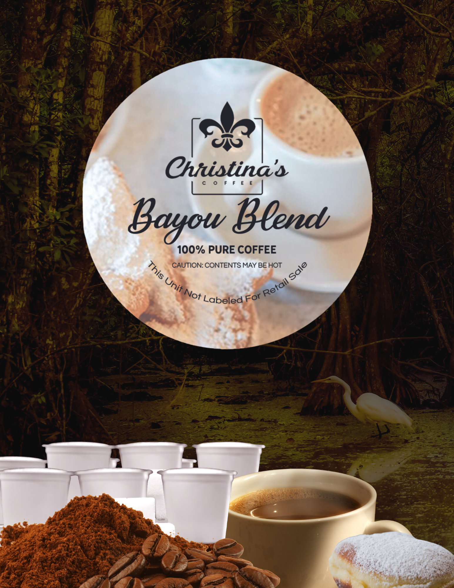 Christina's Coffee Bayou Blend in K-pod option