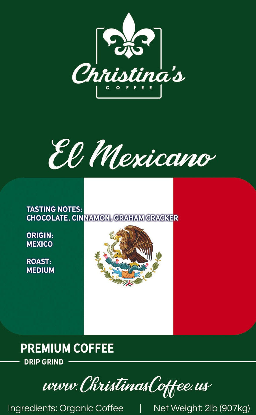 El Mexicano Mexico single origin coffee - 2 lb. white bag