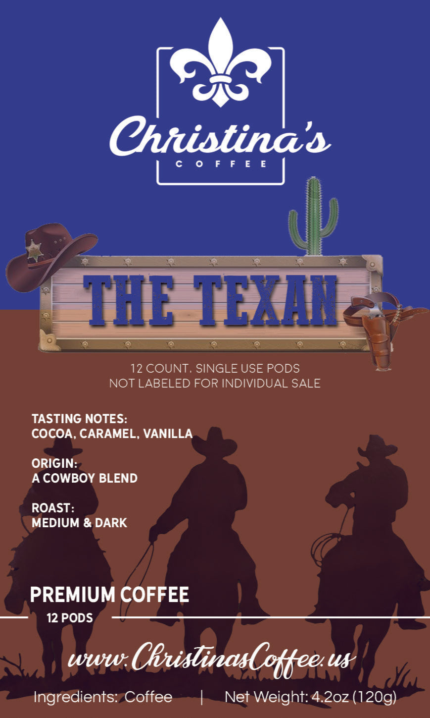 Christina's Coffee The Texan K-Cup pods - 12 ctcowboy-inspired coffee