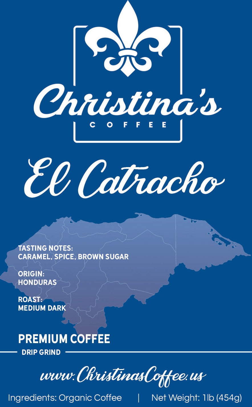 El Catracho Honduras single origin coffee - 1 lb. white bag